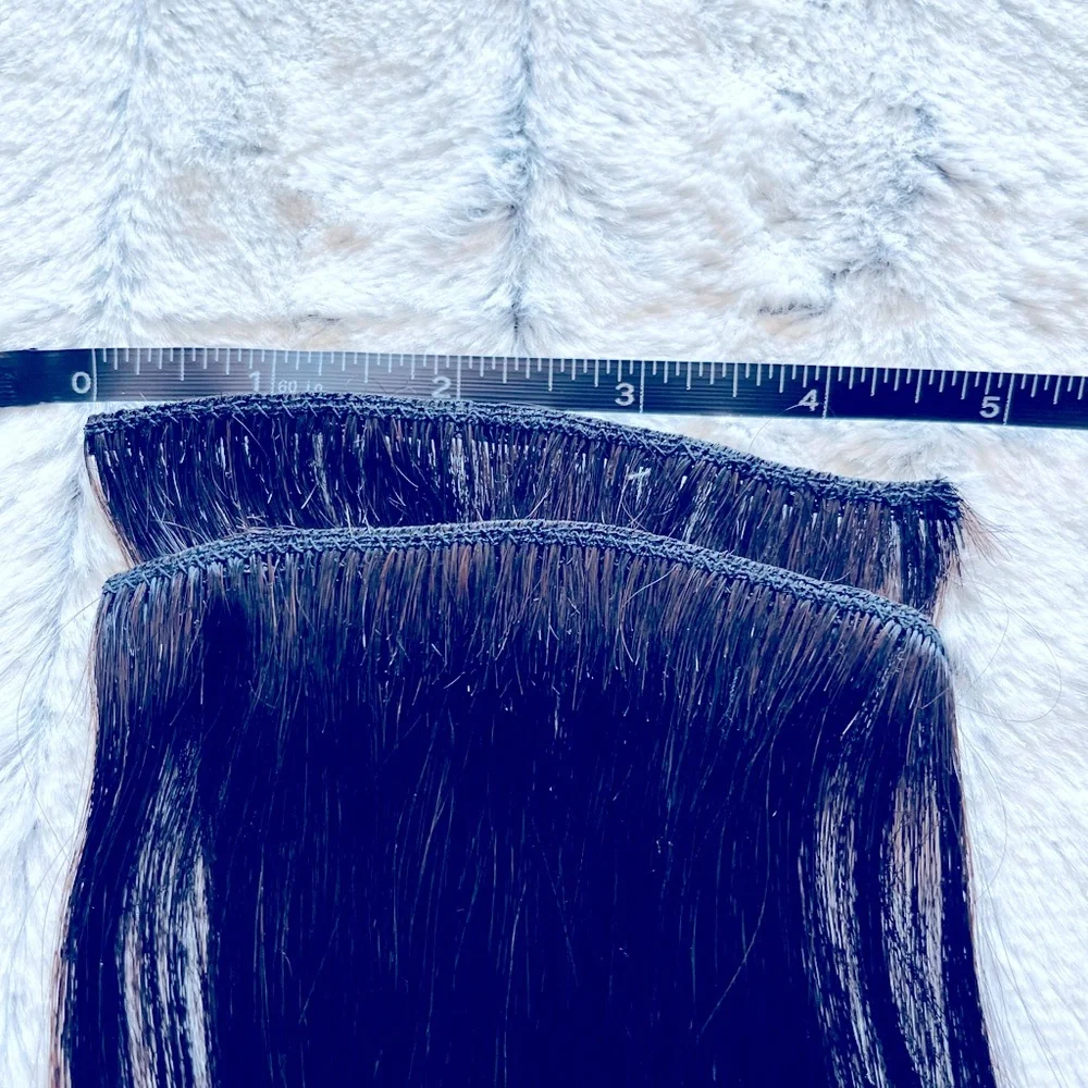 Hair extension, 100% Remy real human hair, black hair, 21 inches long